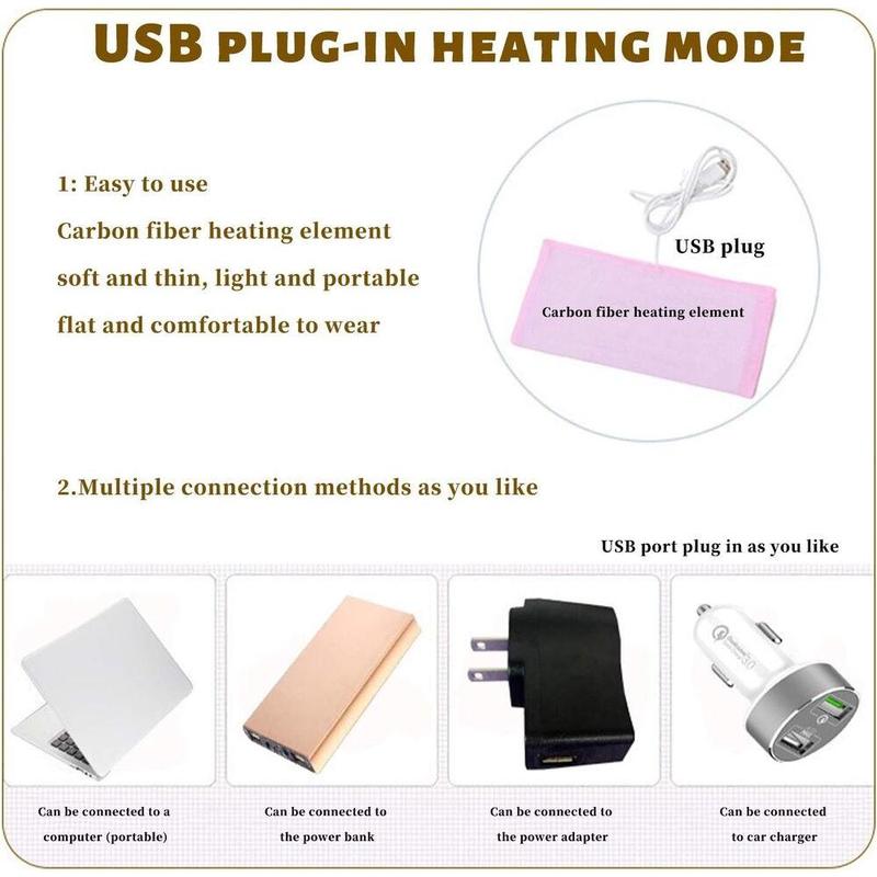 Winter USB Warmer Foot Shoe Plush Electric Slipper Feet Heated Washable Hot Warm 7