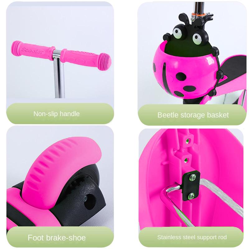 3 in 1 Kids Scooter Adjustable Seat Age 2-12yrs 2