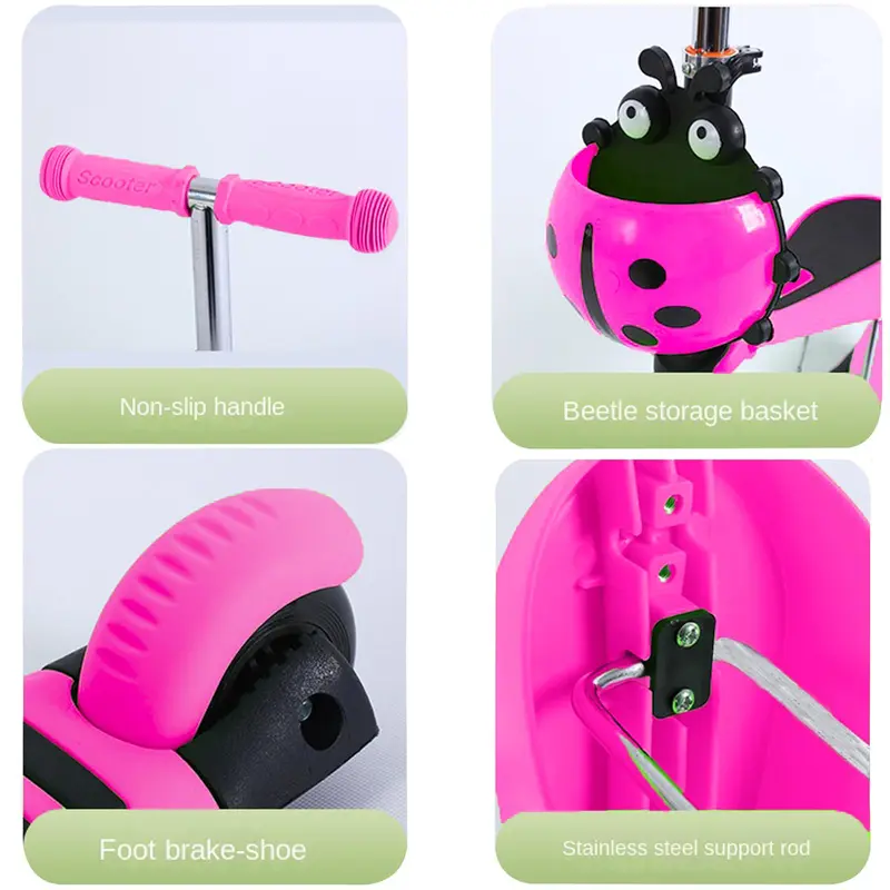 3 in 1 Kids Scooter Adjustable Seat Age 3-16yrs 2
