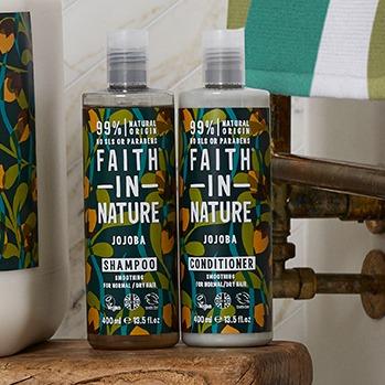 Faith In Nature Jojoba Shampoo & Conditioner Pack - Silicone & Paraben-Free Haircare Set 0