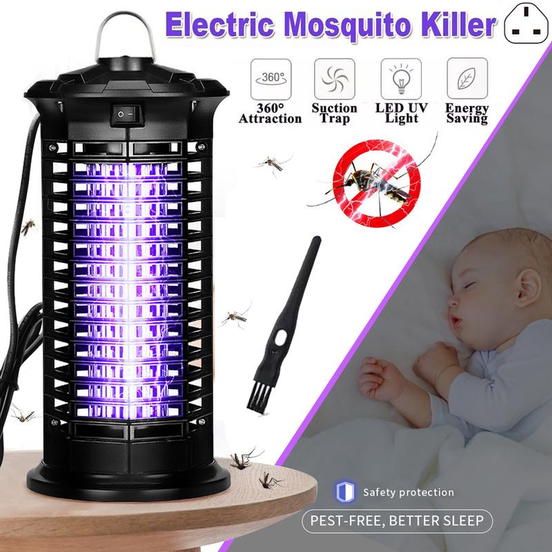 【UK Seller】 Electric Mosquito Killer Lamp, Portable Insect Pest Bug UV LED Light Repellent Mosquito Zapper Catcher Trap Light with Brush For Baby Sleeping For Home, Office, Kitchen, Bedroom, Living Room, Patio, Garden, Courtyard For Mother's Day Gifts 1