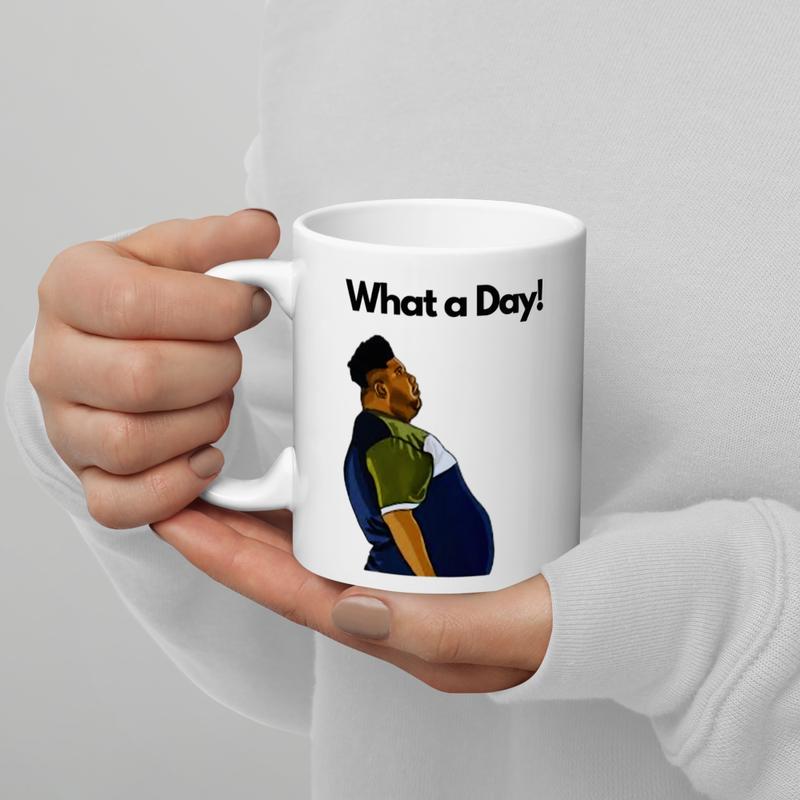 What a day mug, harvey price , funny gift, meme mug ,joke present,  White Glossy Mug , Mug present, Perfect for Coffee and Tea mug  obsession Ceramic Drinkware 3