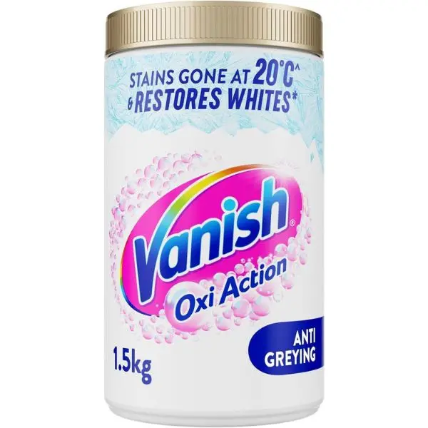 Stain Remover & Whitening Booster Powder, For Whites, Removes Tough Stains Even at 20°C, Restores Whiteness of Greyed Fabrics, Add a Scoop in Every Wash for Best Results,1.5Kg  Household Cleaner