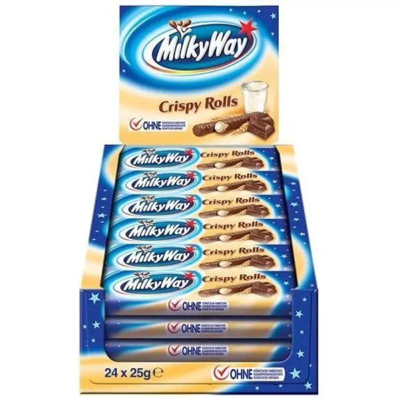 Milky Way Crispy Rolls 24 x 22.5G (Full Box) Long Dated Stock UK Seller RERELEASE 1