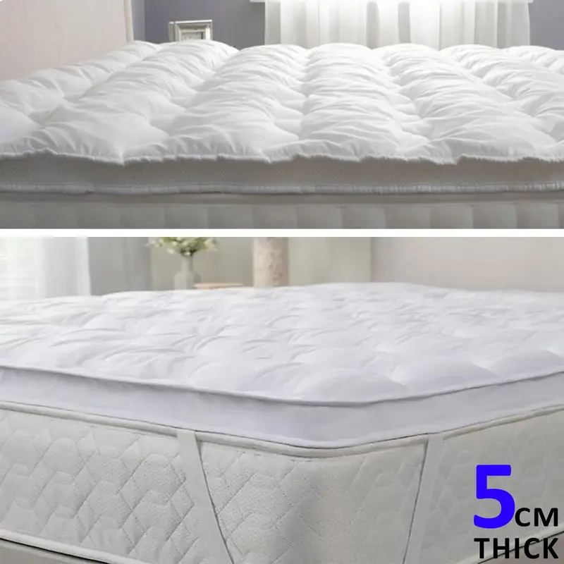 Luxury Hotel Quality 5cm Thick Air Flow Breathable Mattress Topper Ultra Soft UK Seller 0