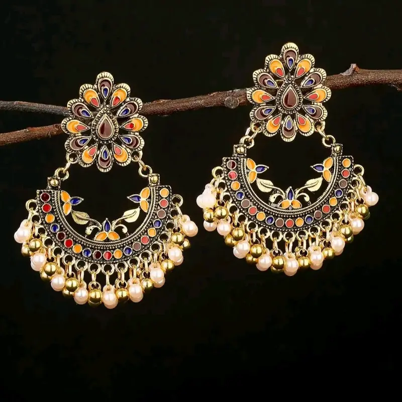 Flower Pearl Beads Earrings for Occasions - Women's Jewelry 1