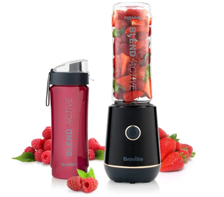 Breville Blend Active Personal Blender & Smoothie Maker | 350W | 1 Portable Blend Active Bottle (600ml) | Leak Proof Lid | Black & Gold [VBL251]