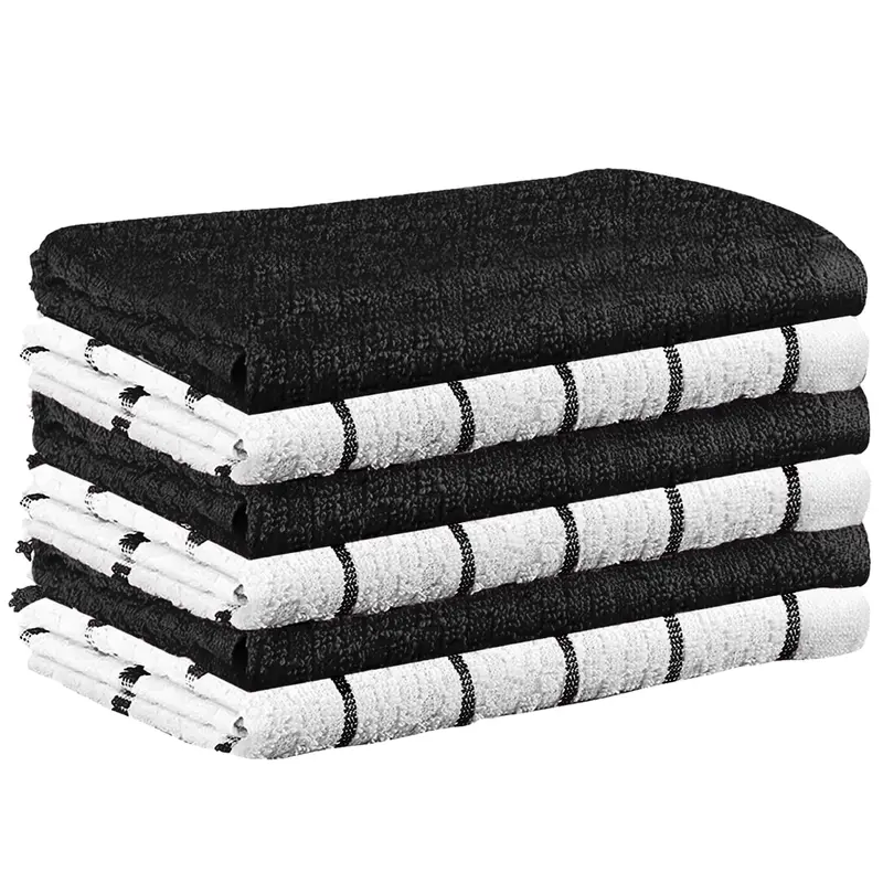 100% EGYPTIAN COTTON TERRY TEA TOWELS SET KITCHEN DISH CLOTHS DRYING CLEANING MULTI PACK OF 5 & PACK OF 10 RED PLUM BLACK GREY MULTI COLOUR TEA TOWEL TERRY TOWELING SET LARGE TERRY TOWEL 100% PURE SUPER SOFT AND ABSORBENT EASILY MACHINE WASHABLE 6