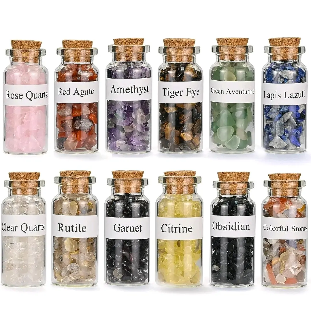 Natural Crystal Decorations - Crystal Chips for Powerful Spells gift amethyst rose quartz