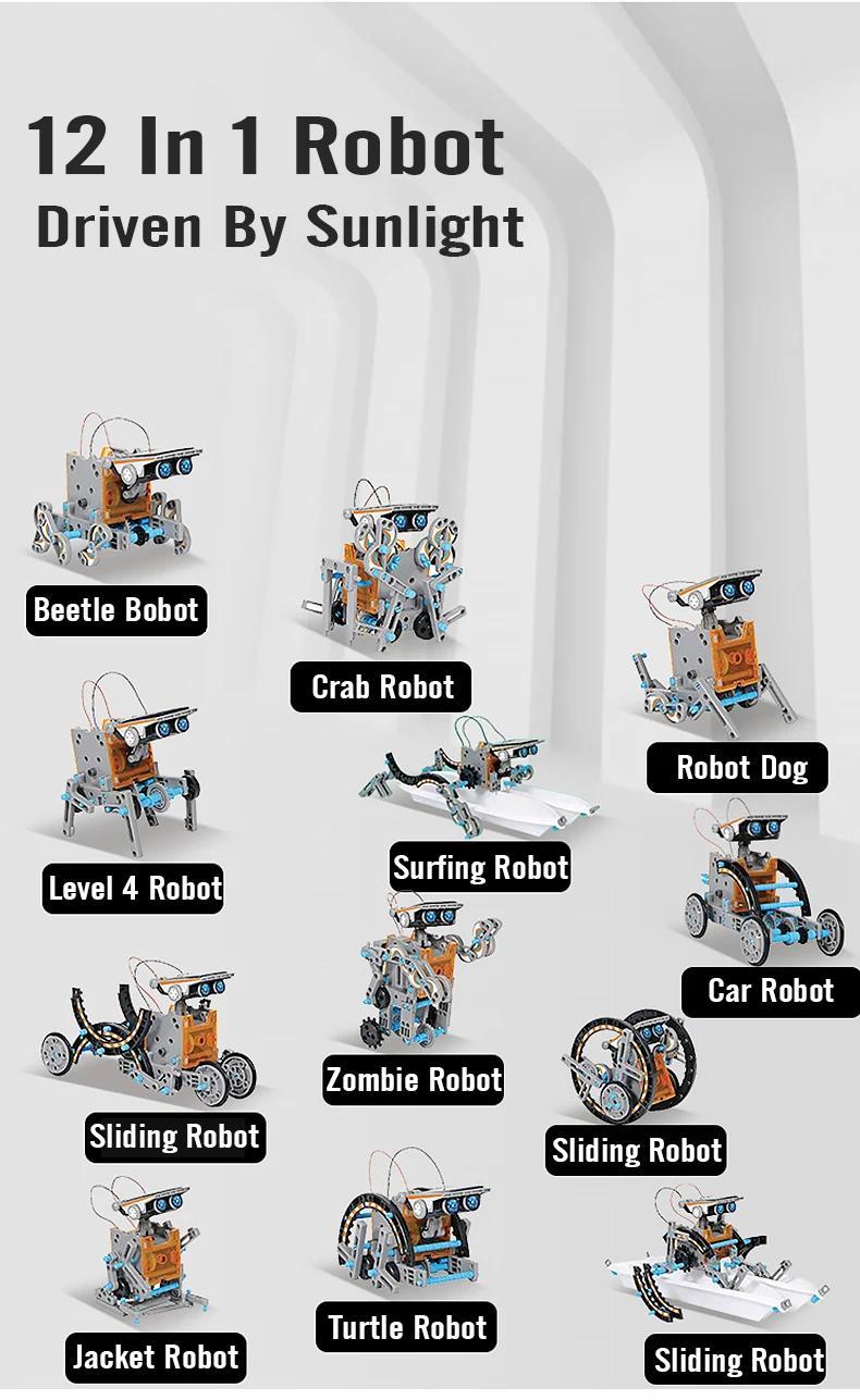 Product Introduction of 12 in 1 Science Experiment Solar Robot Toy DIY Building Powered Learning Tool Education Robots Technological Gadgets Kit for Kid 23