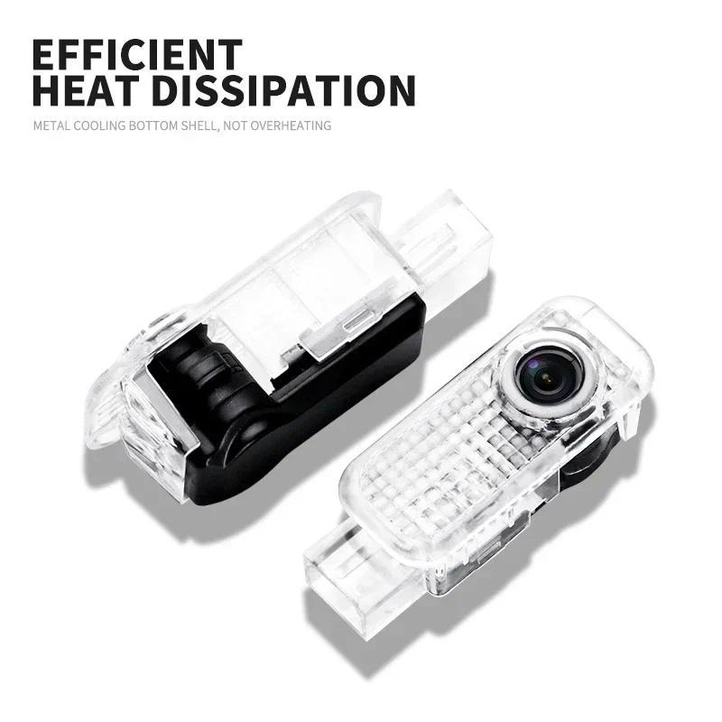 2pcs Car Door LED Welcome Light for Audi A1 A3 A4 A5 A6 A7 A8 Q3 Q5 Q7 Q8 Laser Projector Logo Decor Lamp Auto Accessories 3