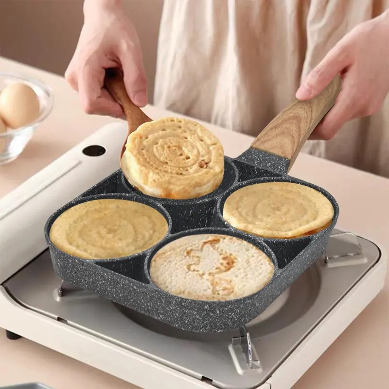 Non Stick 4 Hole Frying Pan 4
