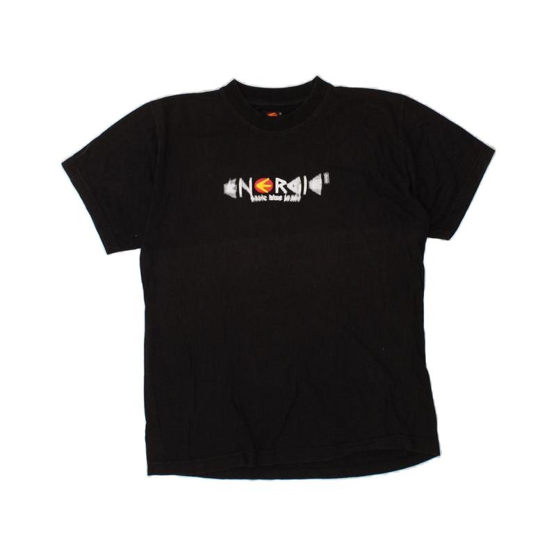 Pre-Owned Vintage ENERGIE Womens Graphic T-Shirt Top UK 16 Large Black Cotton 0