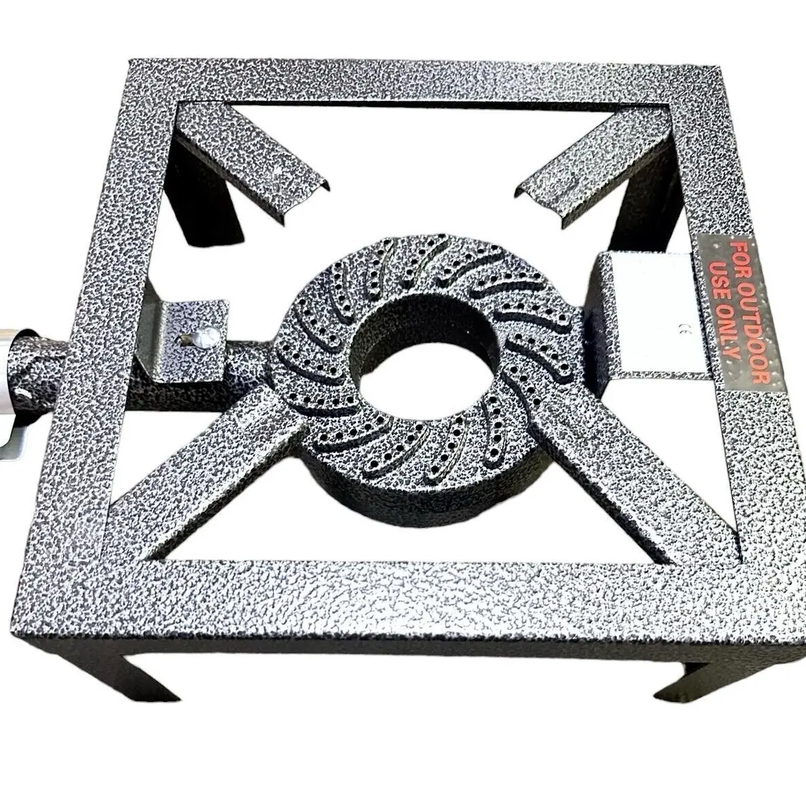 Single Key LPG Gas Burner Ring Cast Iron Outdoor Boiling Camping 27x12.5x27CM