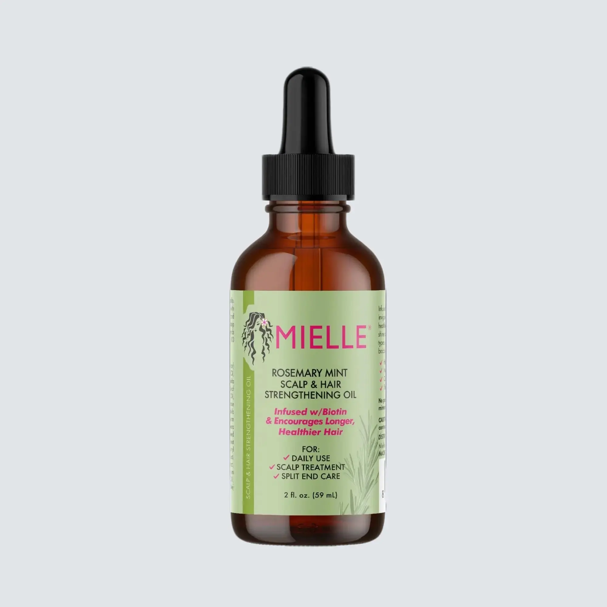1 x Mielle Oil Rosemary Mint Scalp & Hair Strengthening Oil 2oz (59ml) – Organics Hair Care for Nourishing & Growth Haircare