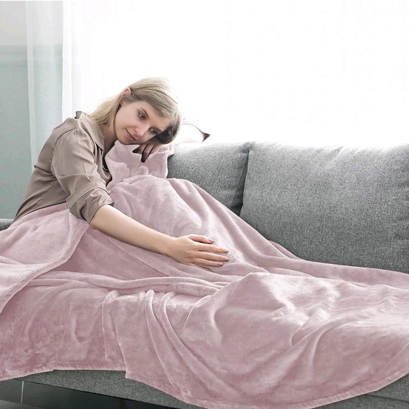 Faux Fur Fleece Throw Soft Warm Mink Large Sofa Bed Blanket Double King Sizes 5