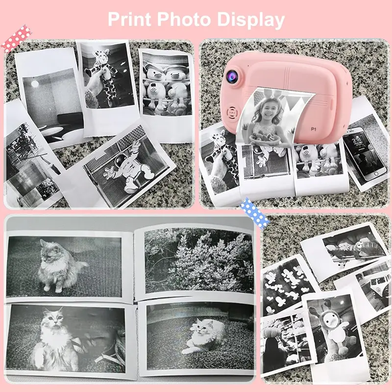 【UK SELLER Delivered with in 48H】Thermal Paper Roll, 5 Rolls Camera Print Paper Non-Adhesive Camera Printer Paper Mini Creator Camera Refill Paper Roll Bill Receipt Printing Paper Rolls for Kids Instant Print Camera 57mm*30mm 4