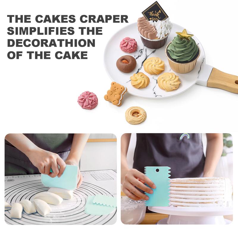 Set(15pcs) Scraper Mounted Mouth Set Silicone Cake Cream Pattern Smooth Modeling Tool Household Baking Tool 4