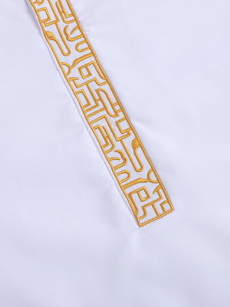 Product Introduction of Moroccan Muslim Long Sleeve Embroidered Casual Ethnic Arabic Robe 7