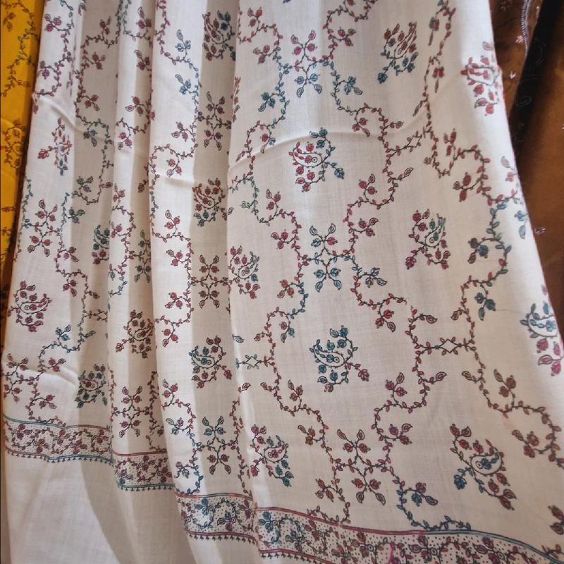 Traditional Pashmina Shawls with Handwork embroidery, Quality Pashmina Shawls, Pakistani Shawls, Available in different colours, Elegant look everyday. 7