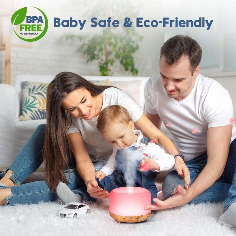 XMAS GIFT 500ml Oil Diffuser HUMIDIFIER - 4 in 1 Aromatherapy, Humidifier, Night Light 4