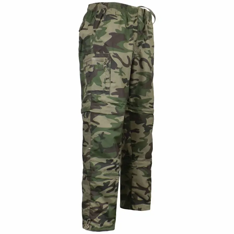 Mens 3 In 1 Camouflage Trousers Zip Off Shorts Combat Cargo Army Work Pant S-3XL Menswear Soft 3