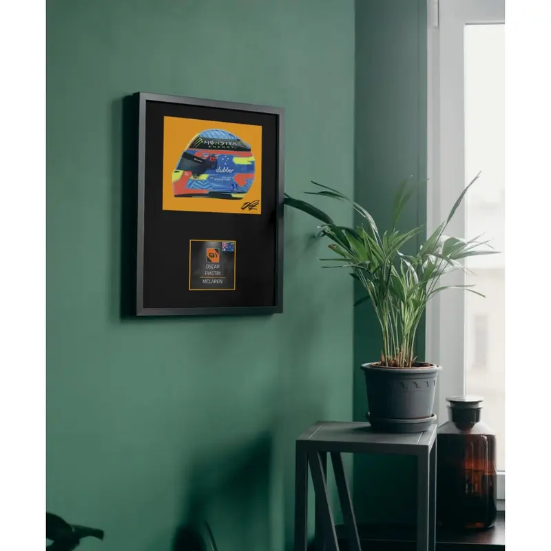 Lap Legends Oscar Piastri (Bold) 2024 Framed Display Gift with Reproduced Digital Signature 1