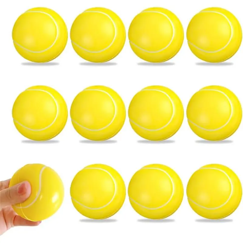 12 Pcs Foam Balls, Soft Foam Sponge Sports Balls, Sponge Balls, Foam Tennis balls, Mini Soft Play Tennis Balls for Kids Boys & Girls And Adults 60 mm (Tennis)