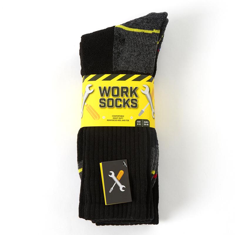 Product Introduction of Mens Workwear Socks 3 Pairs Worksocks Heavy Duty Crew Length Boot Socks Safety Shoes Socks UK 6-11 1