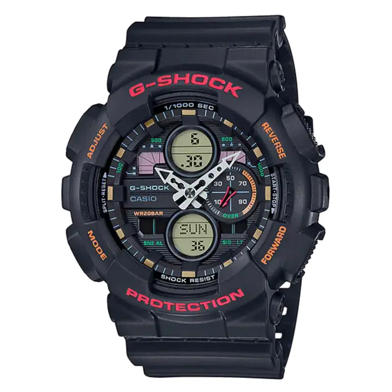 Casio G-Shock Watch Men's 90's Stereo Black GA-140-1A4DR 0