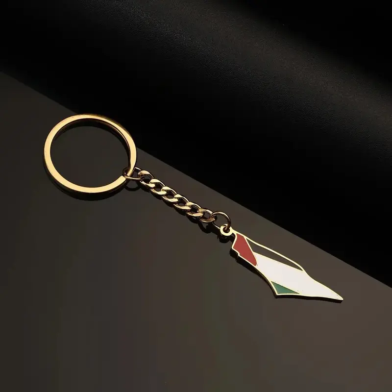 Palestine pendant keychain keyring for keys  stainless steel Palestine keychain 1