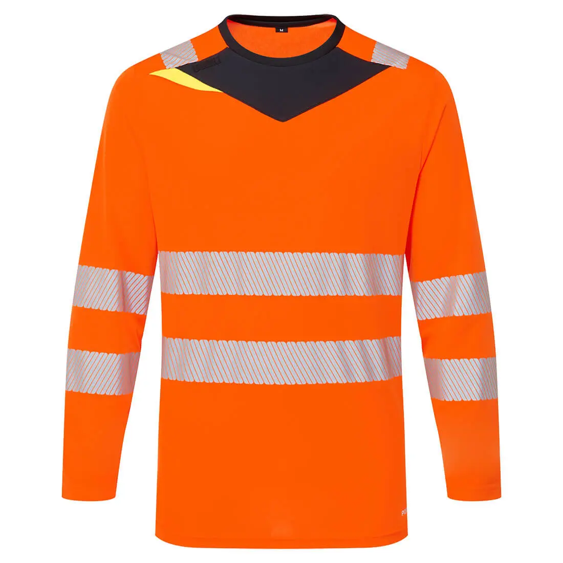 Portwest DX4 Hi-Vis Long-Sleeve T-Shirt | Moisture-Wicking | Reflective | CE Certified