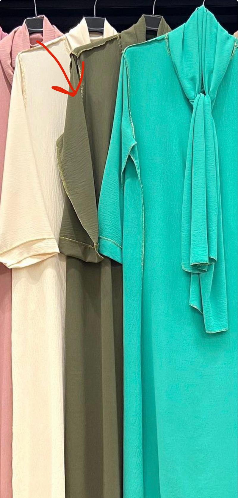 Product Introduction of Women's Fashion Abaya Dress Modern Plain Cotton One-Size 5