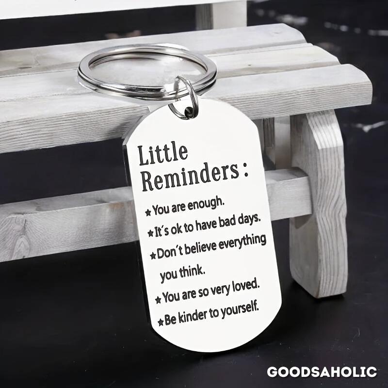 Little Reminders 1 piece Keychain, Mental Health Gift,You Are Enough,Inspiration Gift For Daughter Mom,Reminder Gift For Friend,Hug Gift,Self Love, Boyfriend & Girlfriend 1