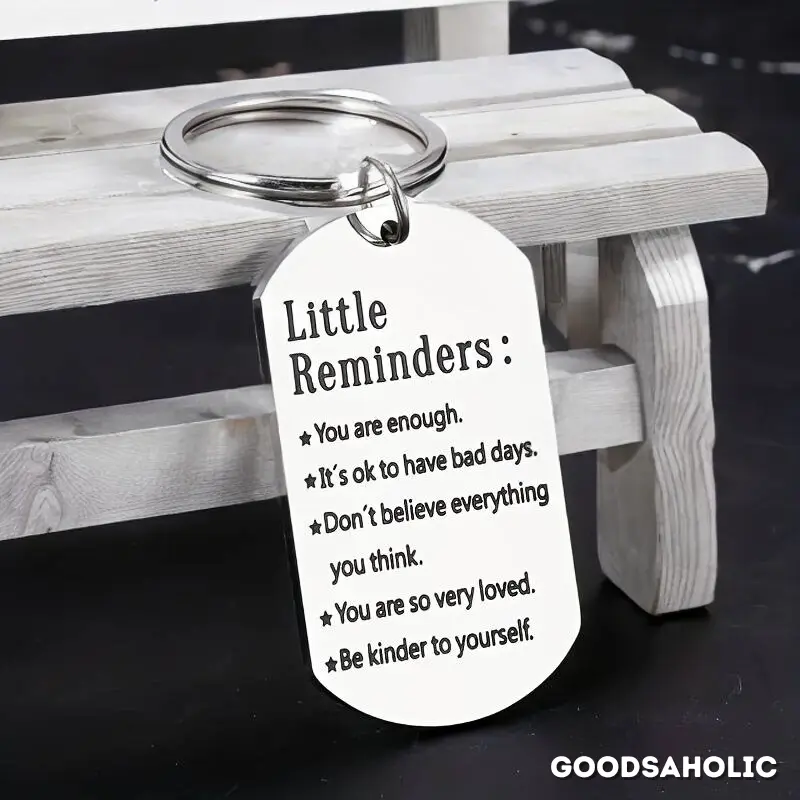 Little Reminders 1 piece Keychain, Mental Health Gift,You Are Enough,Inspiration Gift For Daughter Mom,Reminder Gift For Friend,Hug Gift,Self Love, Boyfriend & Girlfriend 1