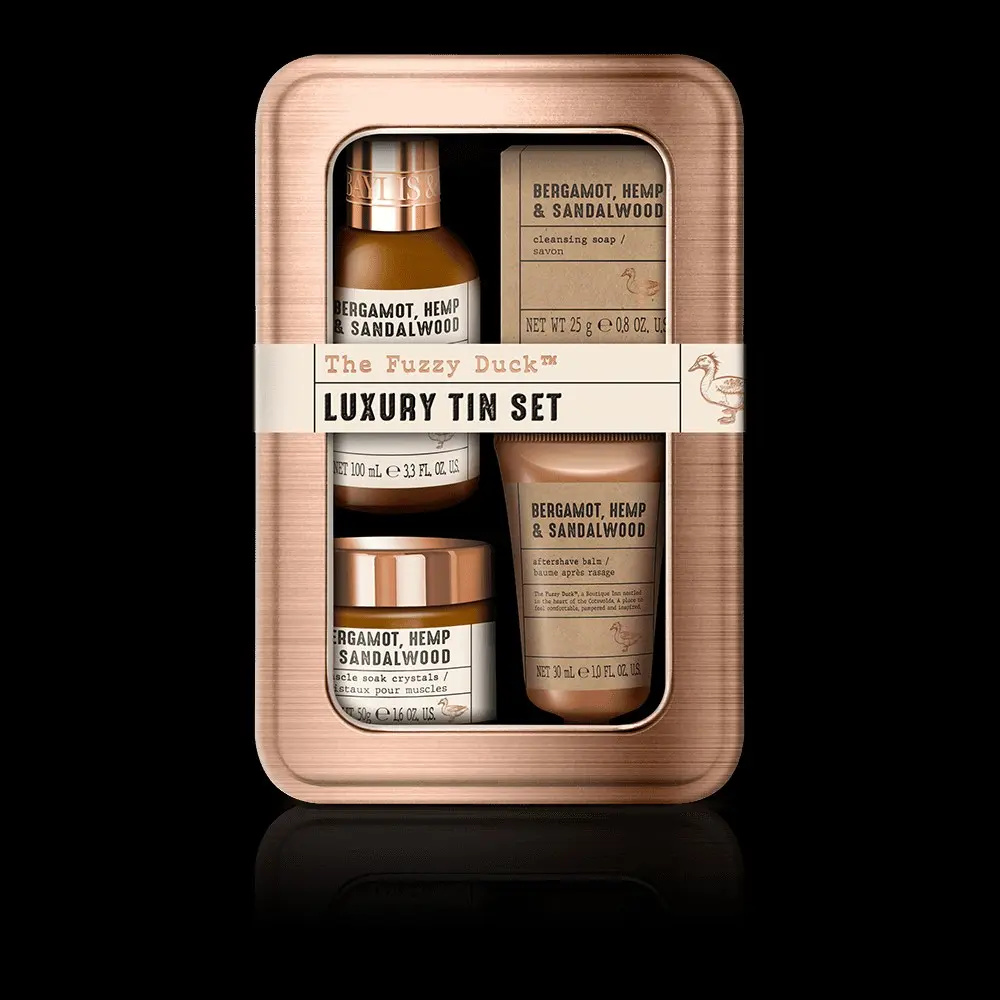 Baylis & Harding The Fuzzy Duck Bergamot, Hemp & Sandalwood Men’s Luxury Grooming Tin Gift Set
