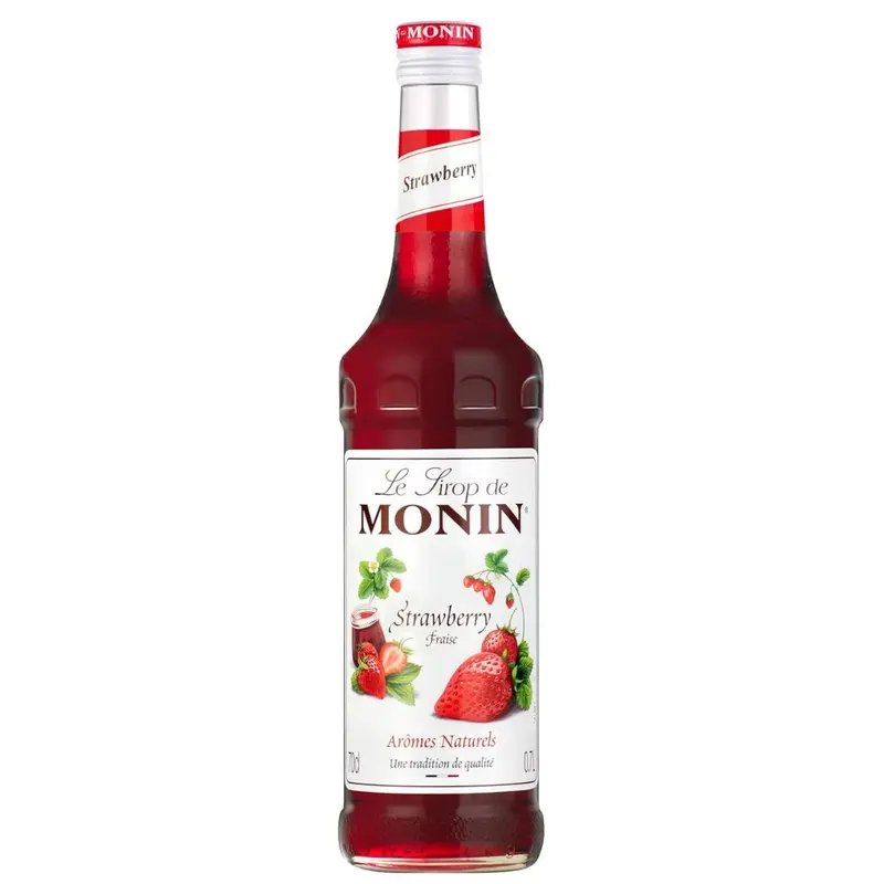 Monin Strawberry Syrup - 70cl Bottle for Delicious Fruit-Infused Drinks & Desserts 0