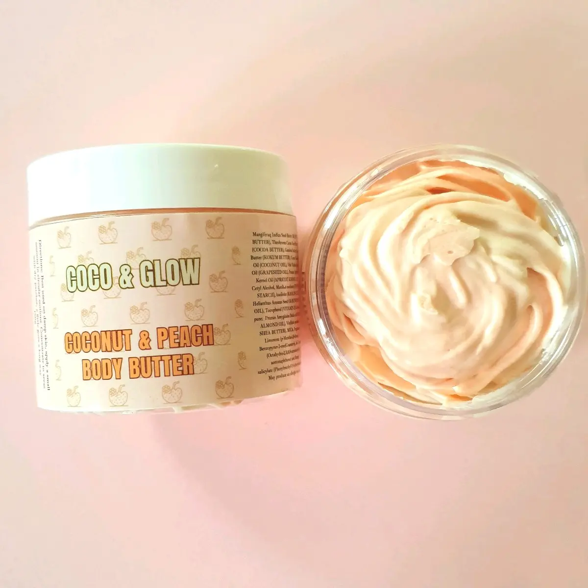 Coco and Glow Body Butter - Coconut and Peach Scent - Body lotiona - Lotions, Body Care Cosmetic