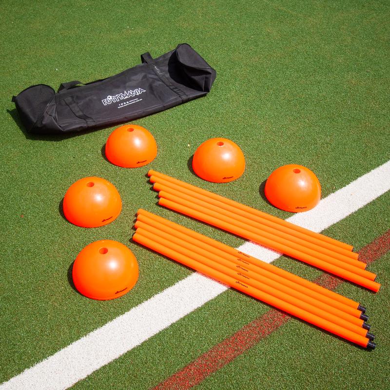 Futtymania Football Slalom Poles Set - Enhance Fitness, Speed, and Agility - Multi-Sports Training Aid - Highly Visible Neon Color for Effective Training Courses 6