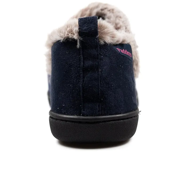 The Original Factory Shop Women's Navy Spot Slippers - Soft Foam Footwear Girl Shoe 2