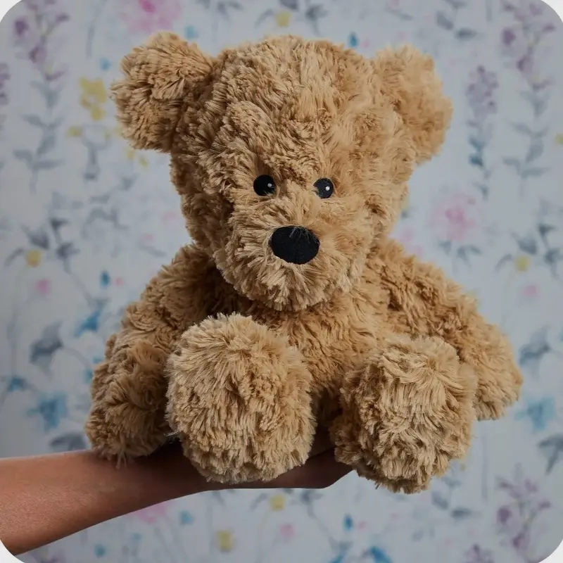 Warmies Brown Curly Bear Microwaveable Plush Toy with Real Dried French Lavender Scent 7