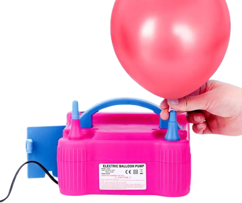 AEX Portable Balloon Air Pump - Dual Nozzle, 600W Motor, Extra-long Tips - Efficient Inflation for Parties, Weddings and More
