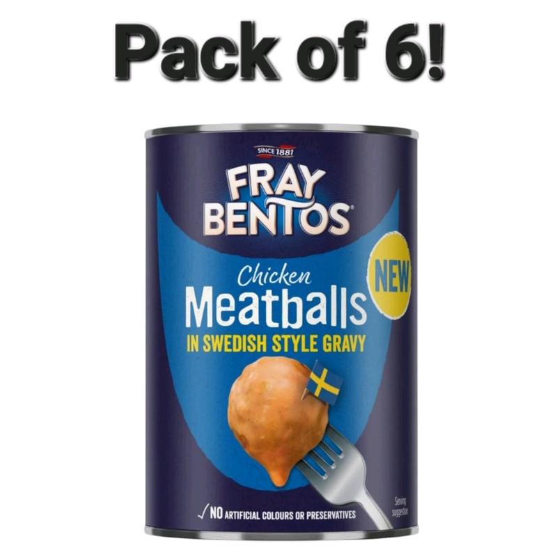 Fray Bentos Chicken Meatballs in Swedish Style Gravy - 6 x 380g Tins 0