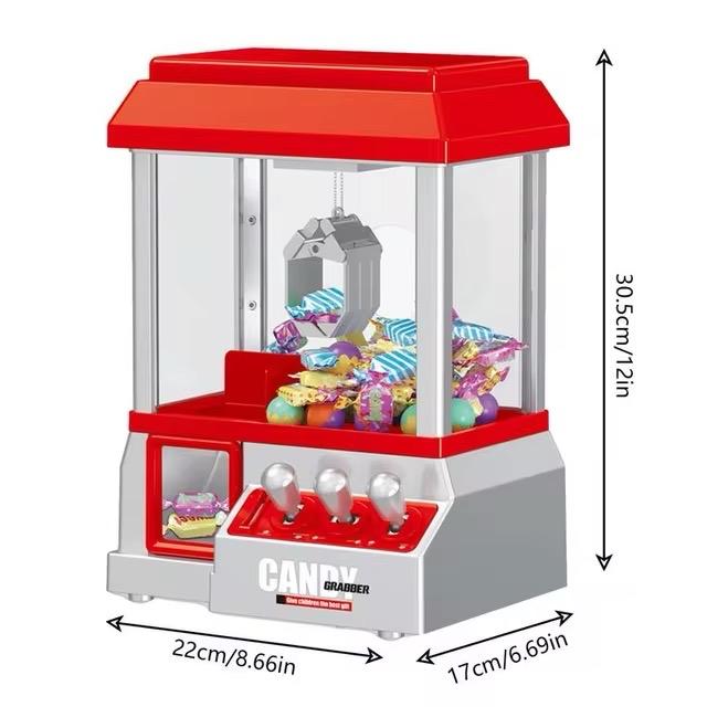Mini Claw Machine Miniature Candy Grabber For Kids Cool Fun Mini Candy Grabber Prize Dispenser Vending Toy With 24 Game Coins 5