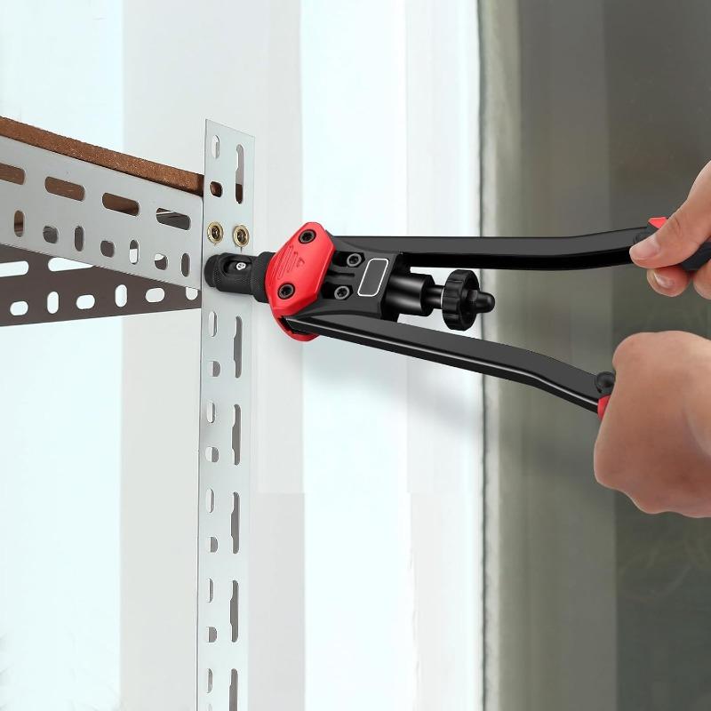 Proster Rivet Nut Tool 16'' Heavy Duty Hand Rivet Nut Gun with 7 Mandrels M3 M4 M5 M6 M8 M10 M12 Rivnut Gun 100PCS Rivnut for Home and Workshop 6