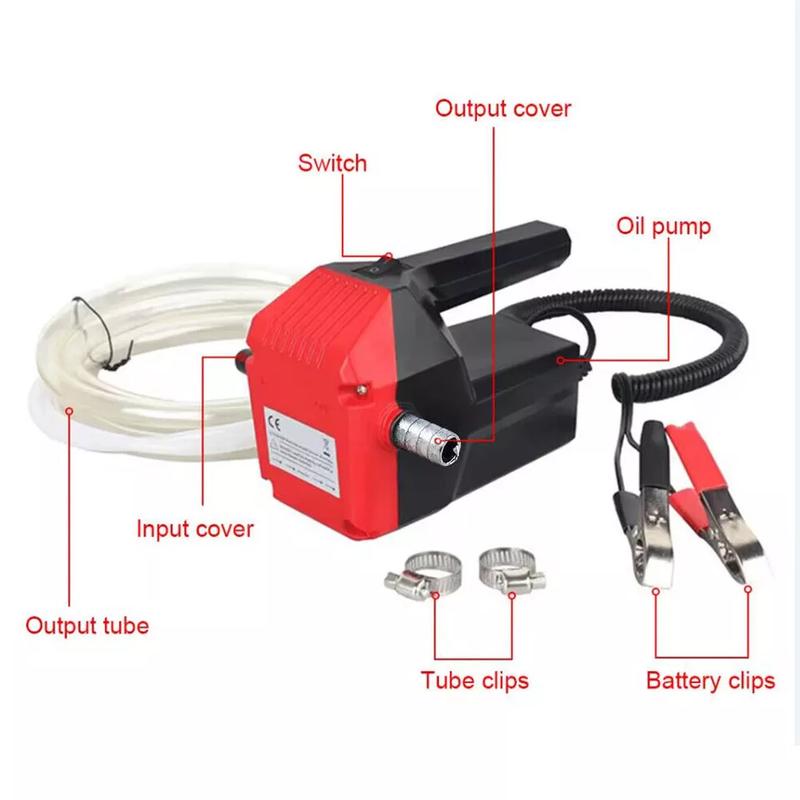 Electric Car Diesel Engine Oil Change Transfer Extractor Suction Syphon Pump 12V 2