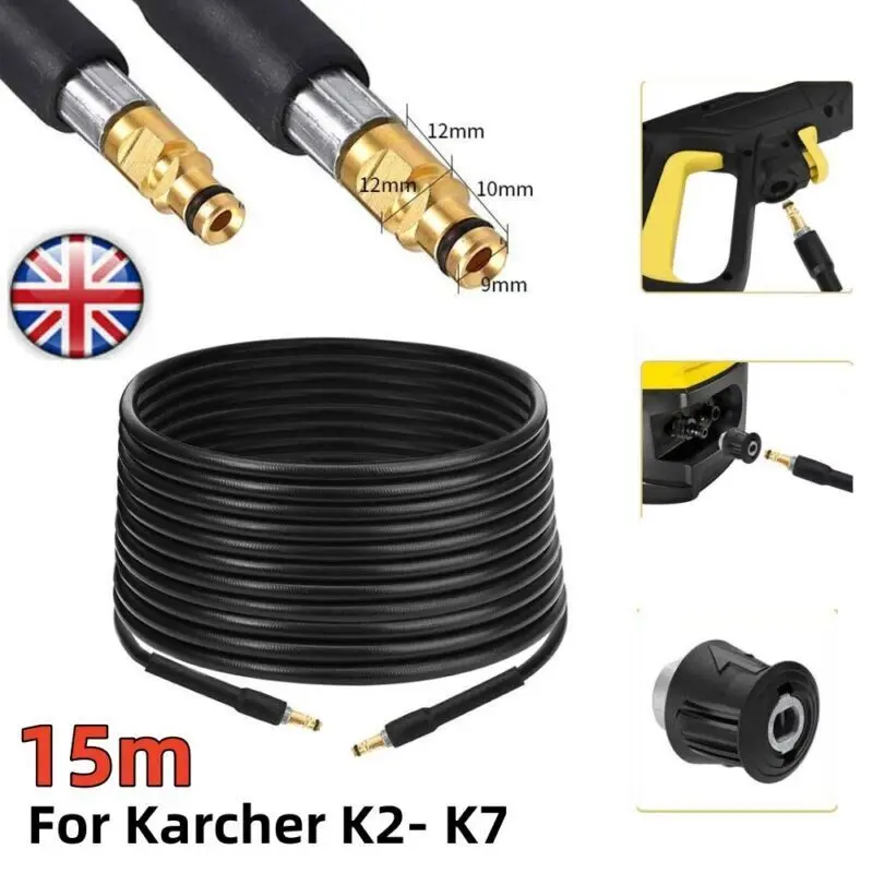15M Extension Hose Pipes For Karcher K2 K3 K4 K5 K7 Series High Pressure Washer