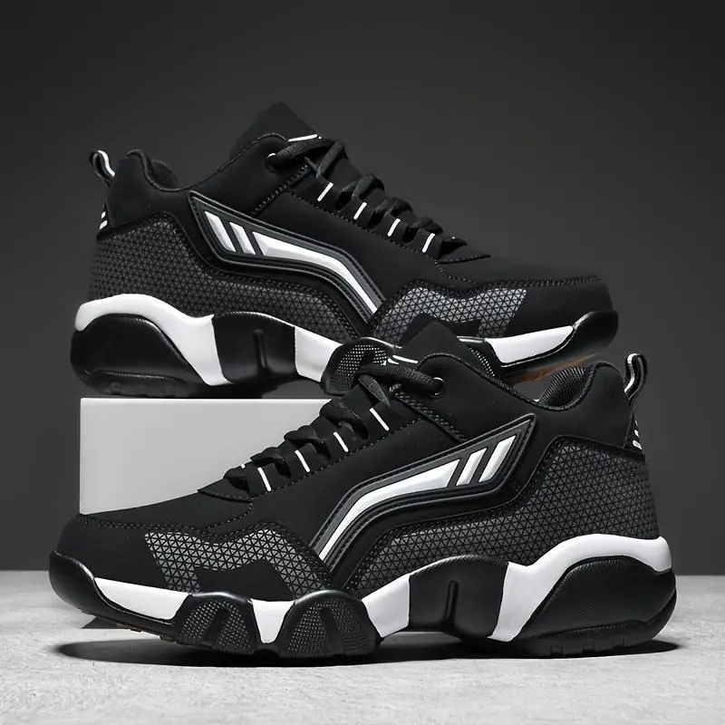 Comfortable Waterproof Men's Faux Leather Sneakers - Non-Slip Rubber Sole for All Seasons, Casual & Sporty Style 6