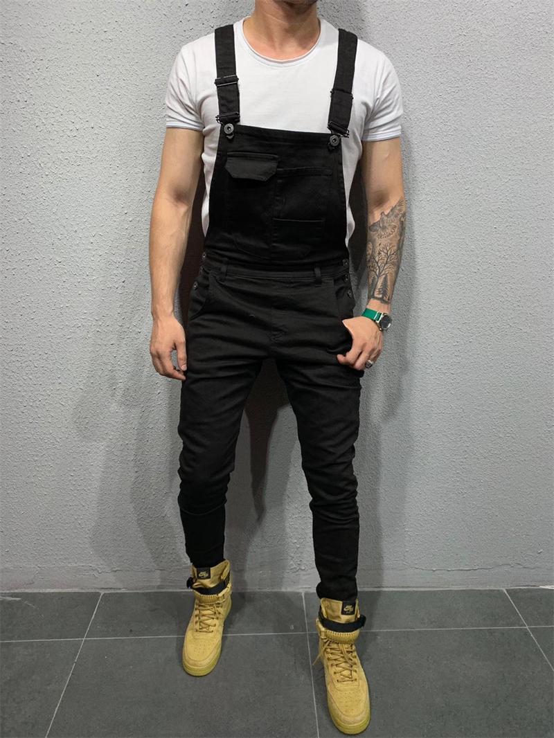 Product Introduction of Camouflage Men's Jumpsuit Multi-pocket Slim Fashion Streetwear Denim Cargo Work Pants Bib Overalls Men High Street Jeans Menswear Trouser 3