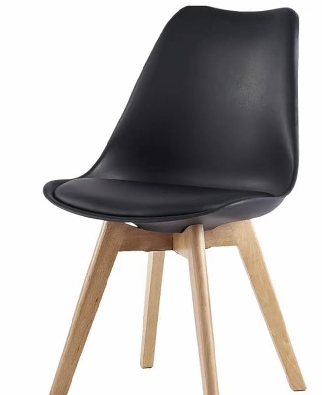 Set of 4 Dining Chairs Wooden Legs Soft Cushion Pad Stylish DELUXE Retro Lounge Dining Office 5
